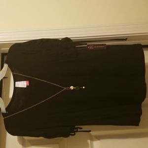 NWT Black Top with necklace